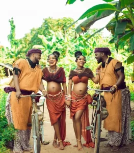 Nollywood identical twin brothers wed pregnant identical twin sisters