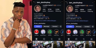 “He Got the Flowers After Death” — Destiny Boy Gains Over 200,000 Instagram Followers Hours After Passing
