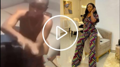 Naija viral tapes- Instagram slay queen houseofmoesha caught on bed with a married man and beaten to stupid