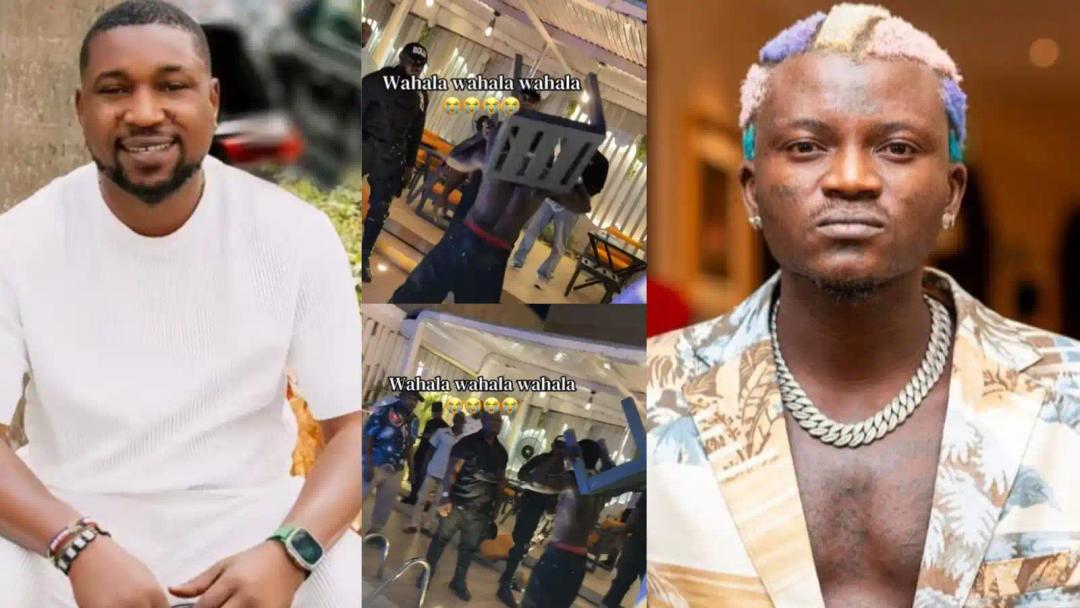 Singer Portable almost angrily smashed chair on Tunde Perry head in new clip