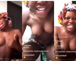 Slayqueen Showing Her Breast and Naked on Instagram Live