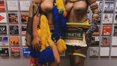 2 Zulu Virgins Flaunts Their Boobs As They Pose For The Camera