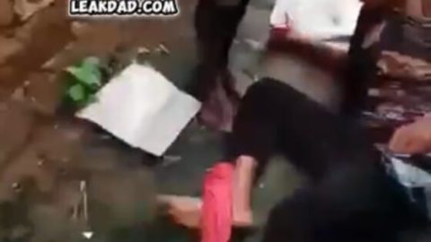 Drunk lady fuck mad man in open place