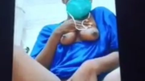 Senior staff Nurse using her bre@k time for p√ssy m@sturb@te