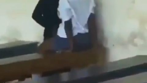 Hausa high school girl fuck classmate in empty class