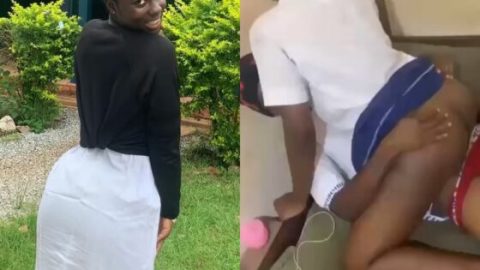 African High school girl gets fuck by class mate