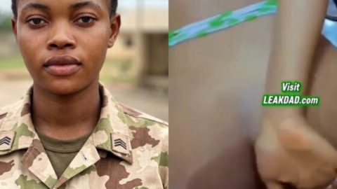 Naija female soldier gets fuck during Netflix and chill