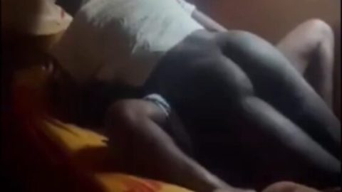 Man return from work and caught his brother fucking thier house girl