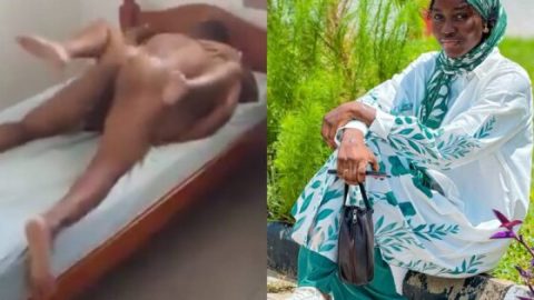 Hausa man return from work to find his wife getting fucked by another man