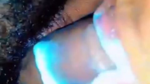 Lady suck boyfriend dick with milk
